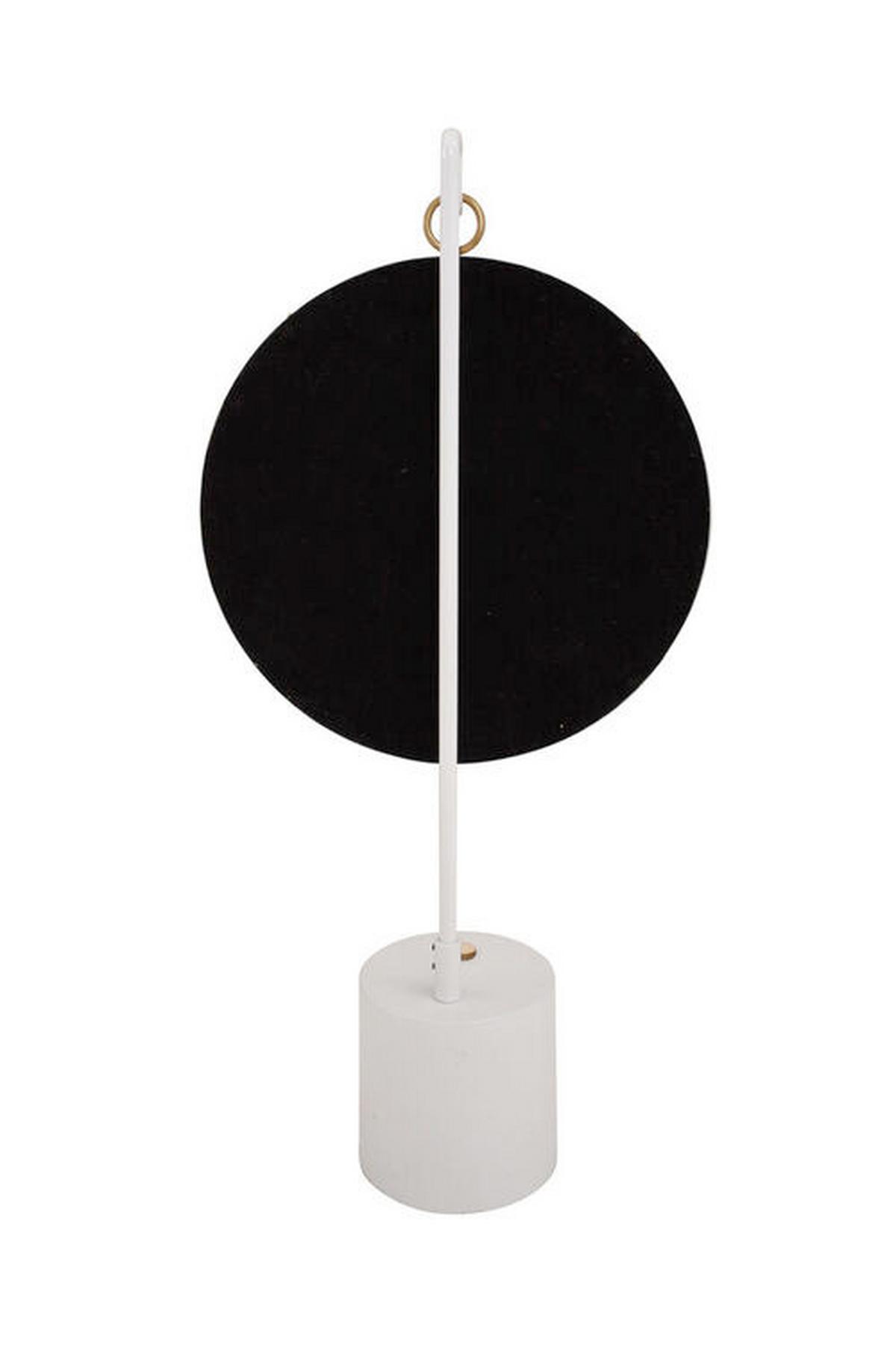 Tischspiegel Eleganca 65 Cm Metallrahmen Weiß/goldfarben - Goldfarben/Weiß, LIFESTYLE, Glas/Metall (30/65/13cm) - Kayoom