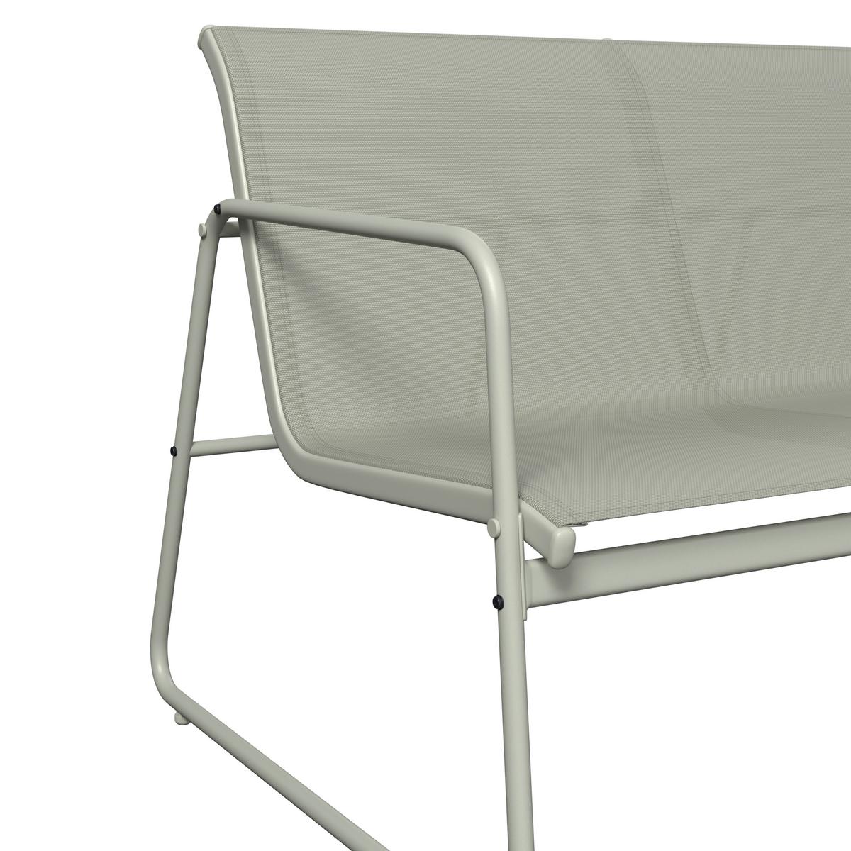 SÚPRAVA ZÁHRADNÉHO NÁBYTKU ALIN 2 - šalviovozelená, Basics, kov/textil - Mömax