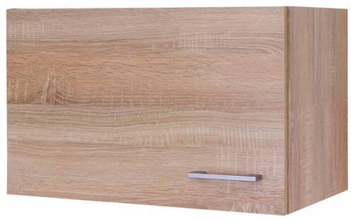 Küchenoberschrank Samoa B: 60 cm Eiche Dekor 1 Drehtür - Weiß/Sonoma Eiche, KONVENTIONELL, Holzwerkstoff (60/32/32cm)