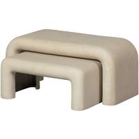 Couchtischset 2-teilig Naturfarben - Naturfarben, Design, Keramik (92/40/42cm) - Livetastic