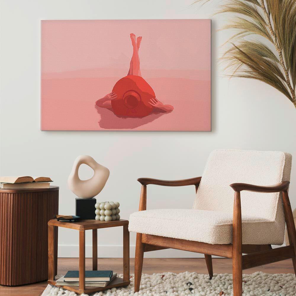 Leinwandbild Sun Bath Rosa B: 120 Cm - Rosa, Basics, Holz/Textil (120/80/1.2cm) - artgeist