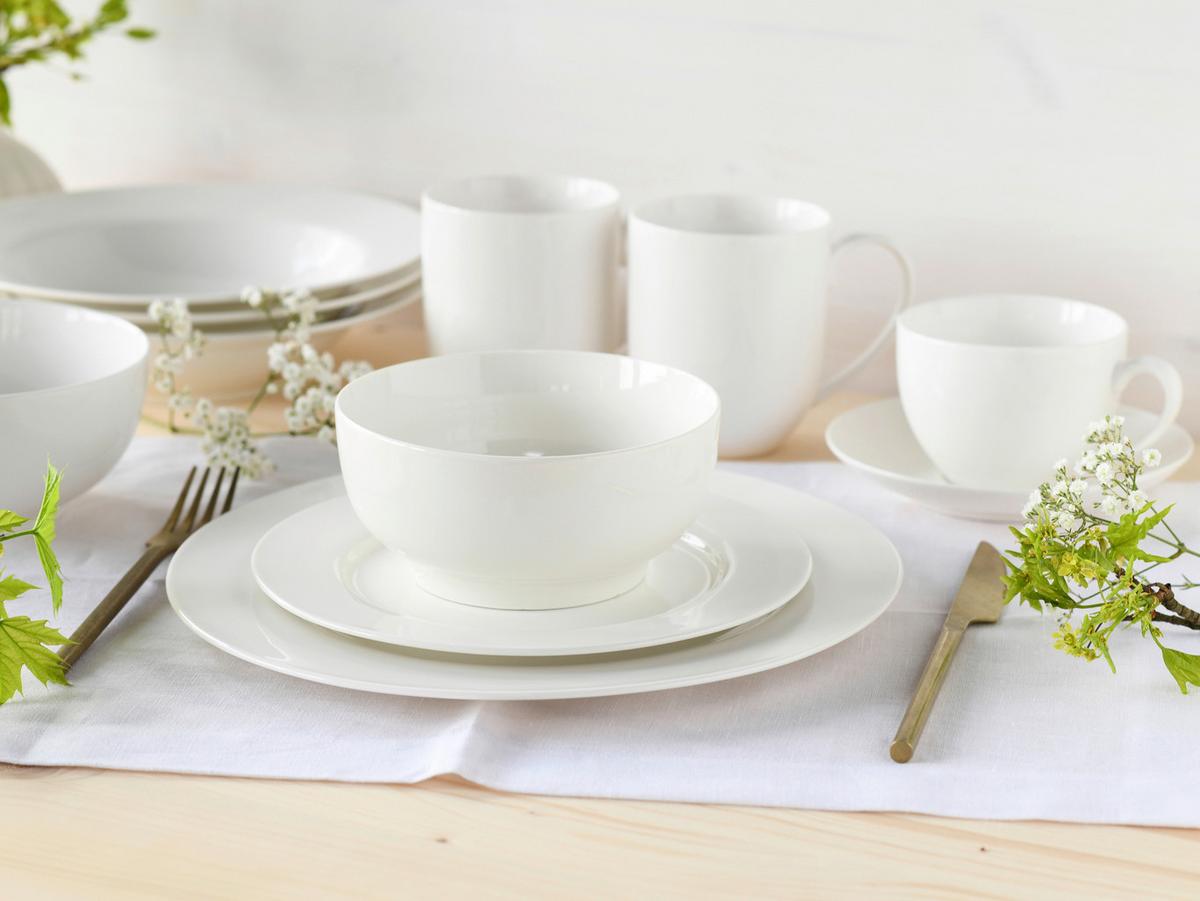 Kombiservice Fluer Royal Keramik 6 Personen - Weiß, Basics, Keramik - Creatable