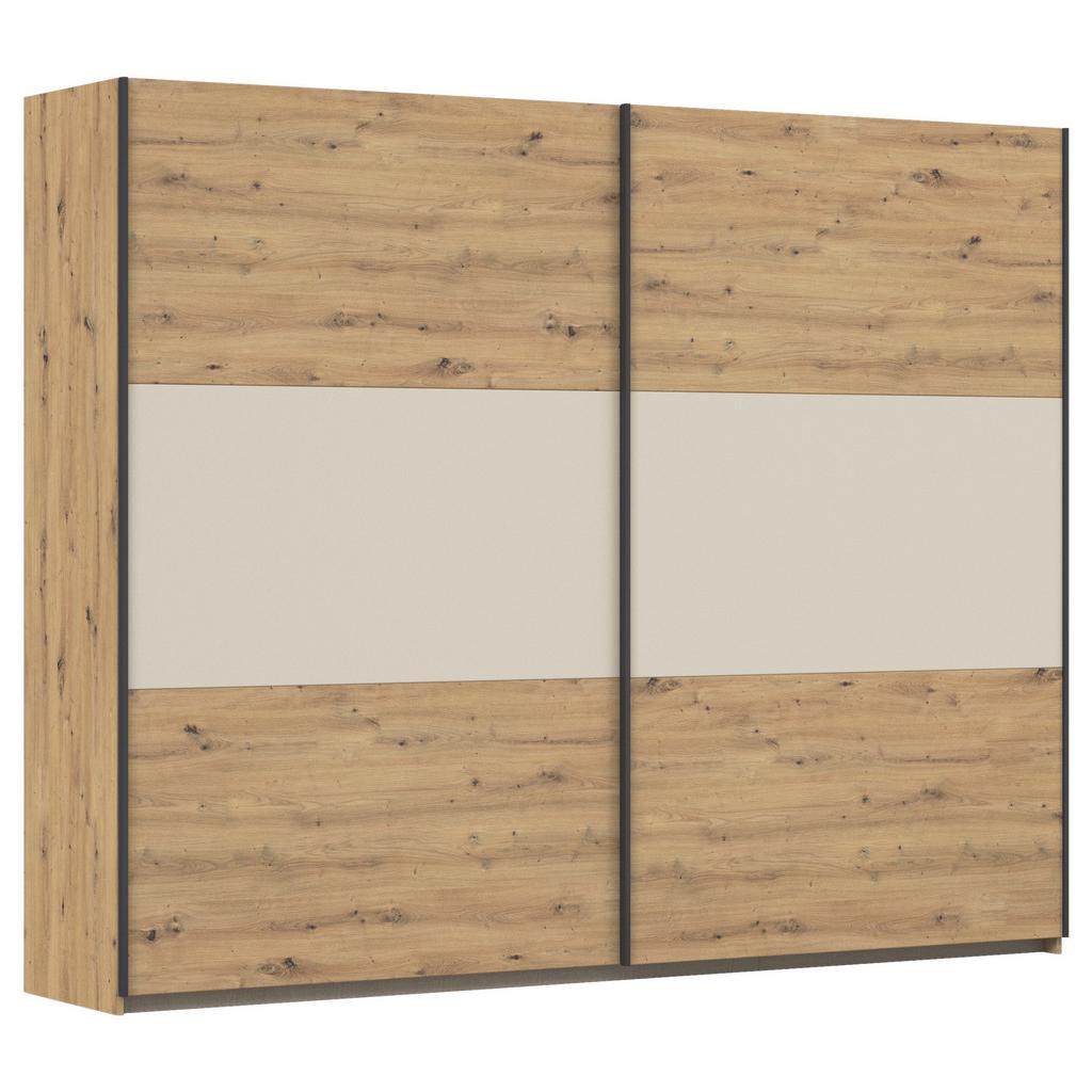 Schwebetürenschrank Neo Champagner Eiche Artisan Dekor
