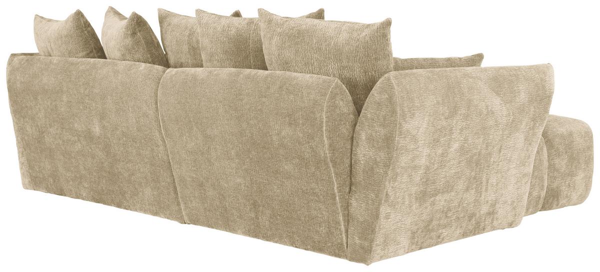 Univerzálna sedačka CAMMELLIO, béžová ženilka, 7 vankúšov - čierna/béžová, Modern, textil (296/75-95/189cm) - Mömax