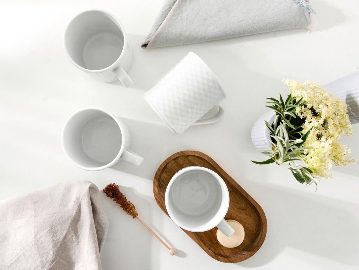 Kaffeebecherset Polo Porzellan, Weiß, 6-teilig - Weiß, Basics, Keramik (250ml) - Creatable