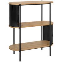 Regal Verona 2 - Schwarz/Eiche Artisan, MODERN, Holzwerkstoff/Metall (80/95/34cm)