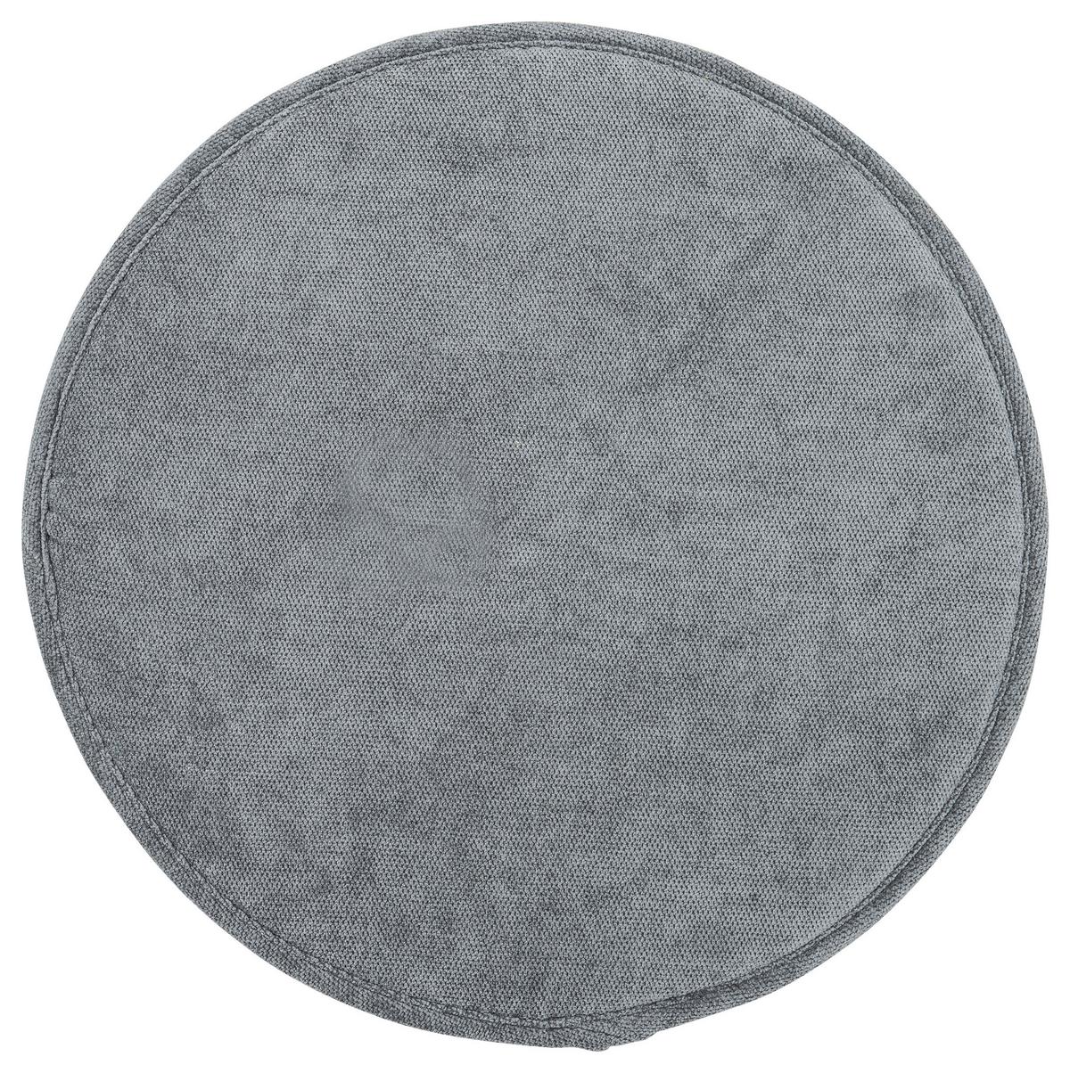 Sitzkissen Campino Anthrazit Ø 38 Cm Polyester - Anthrazit, MODERN, Textil (38/2,5cm) - Luca Bessoni