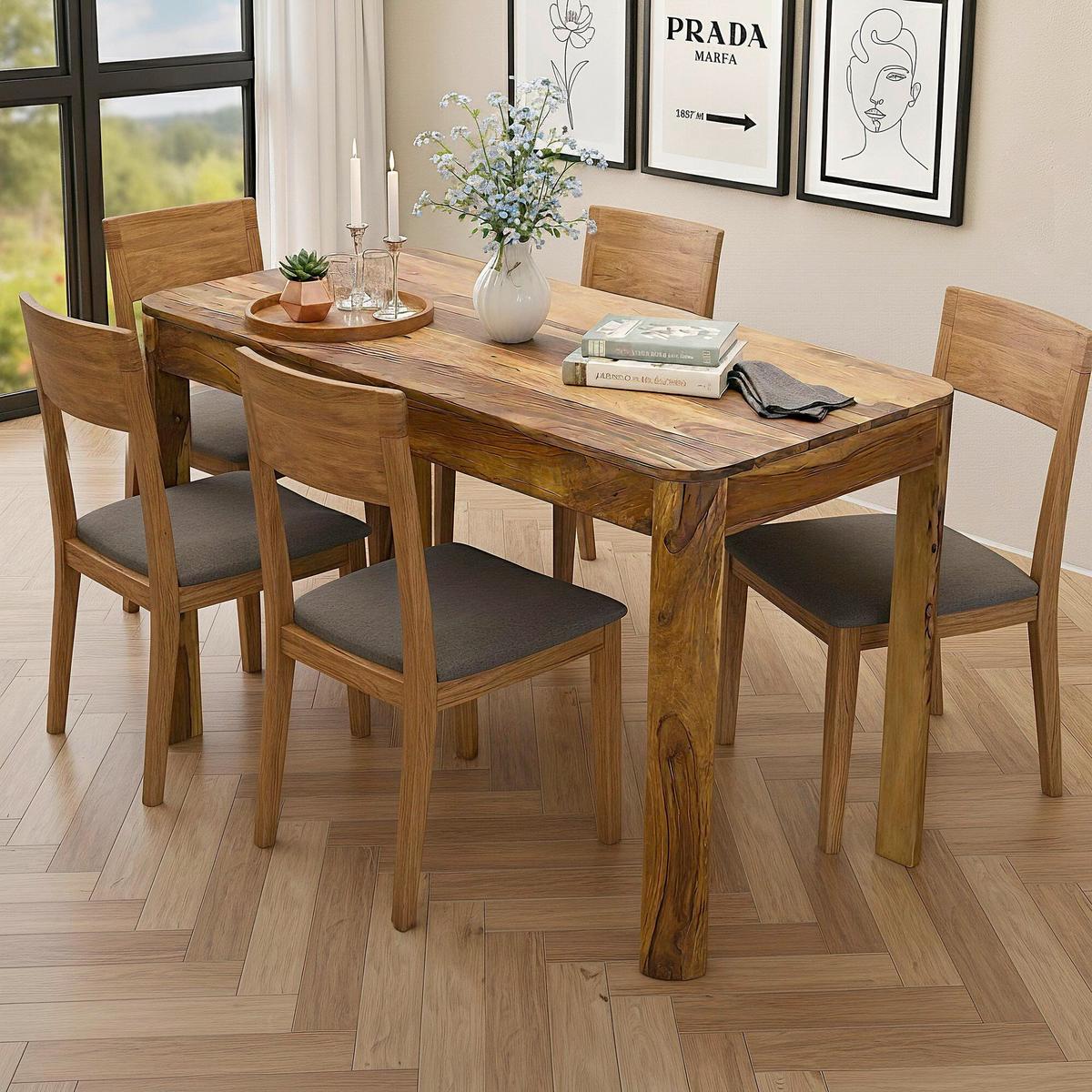 ESSTISCH Braun L: 120cm - Braun, Design, Holz (120/60/76cm) - MID.YOU