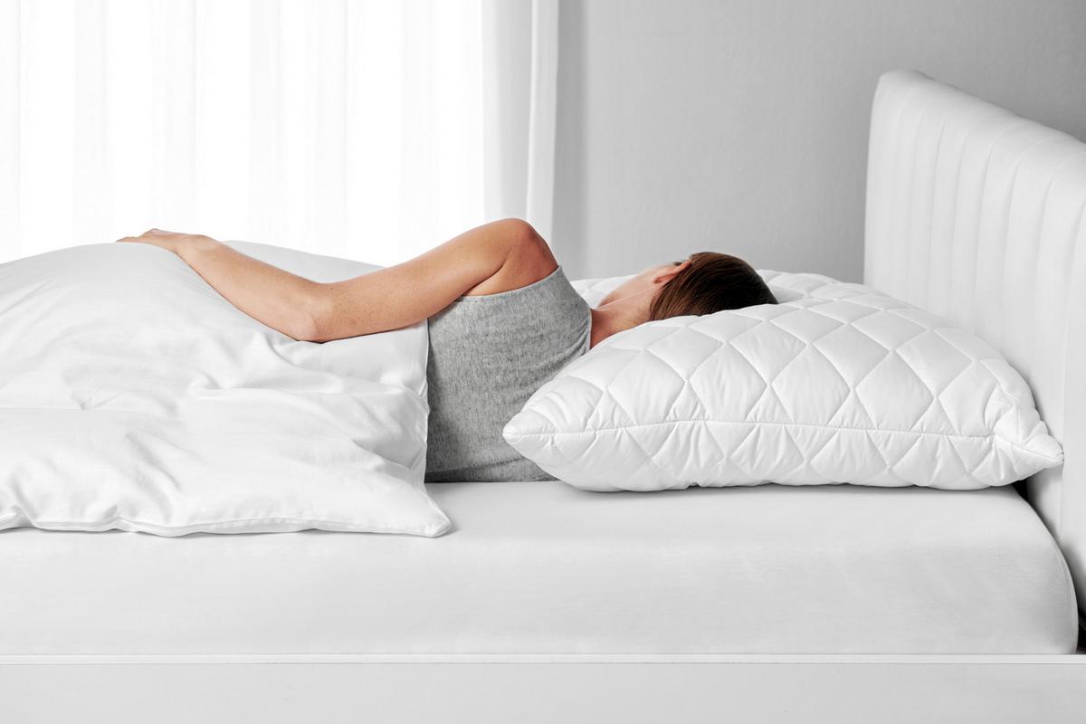 Polštář pod hlavu Vegan micro premium, 70/90cm - bílá, textil (70/90cm) - Nadana