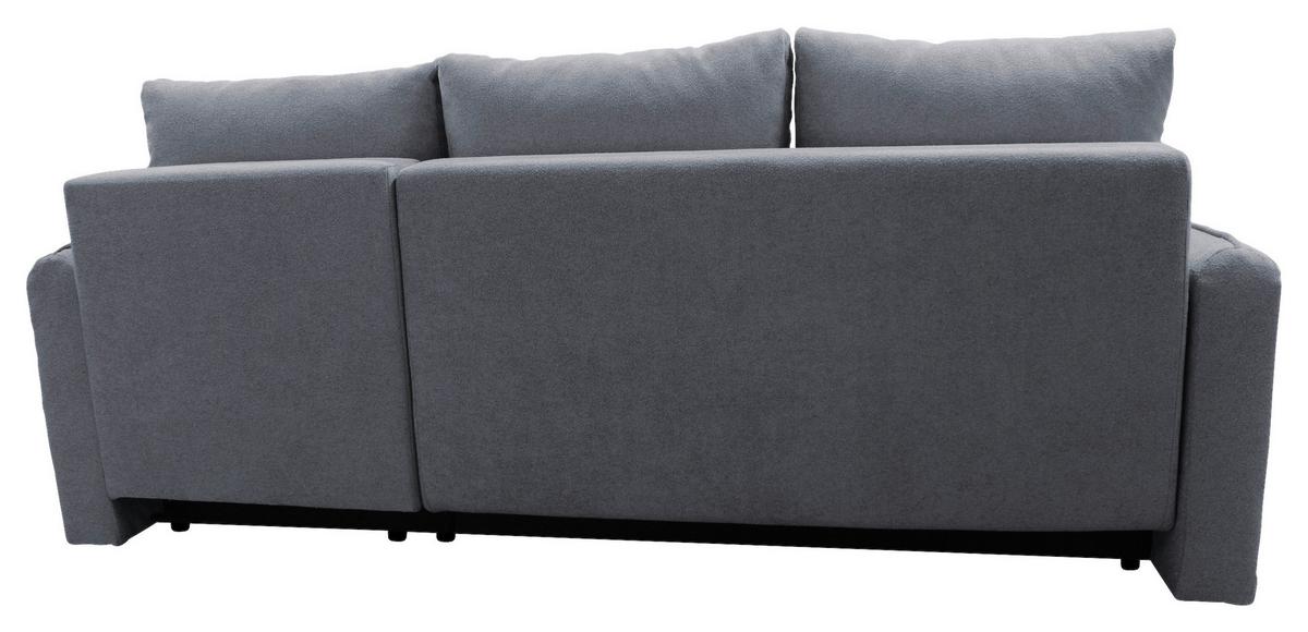 Ecksofa Fancy Grau 209x143 cm - Schwarz/Grau, Design, Textil (209/143cm) - MID.YOU