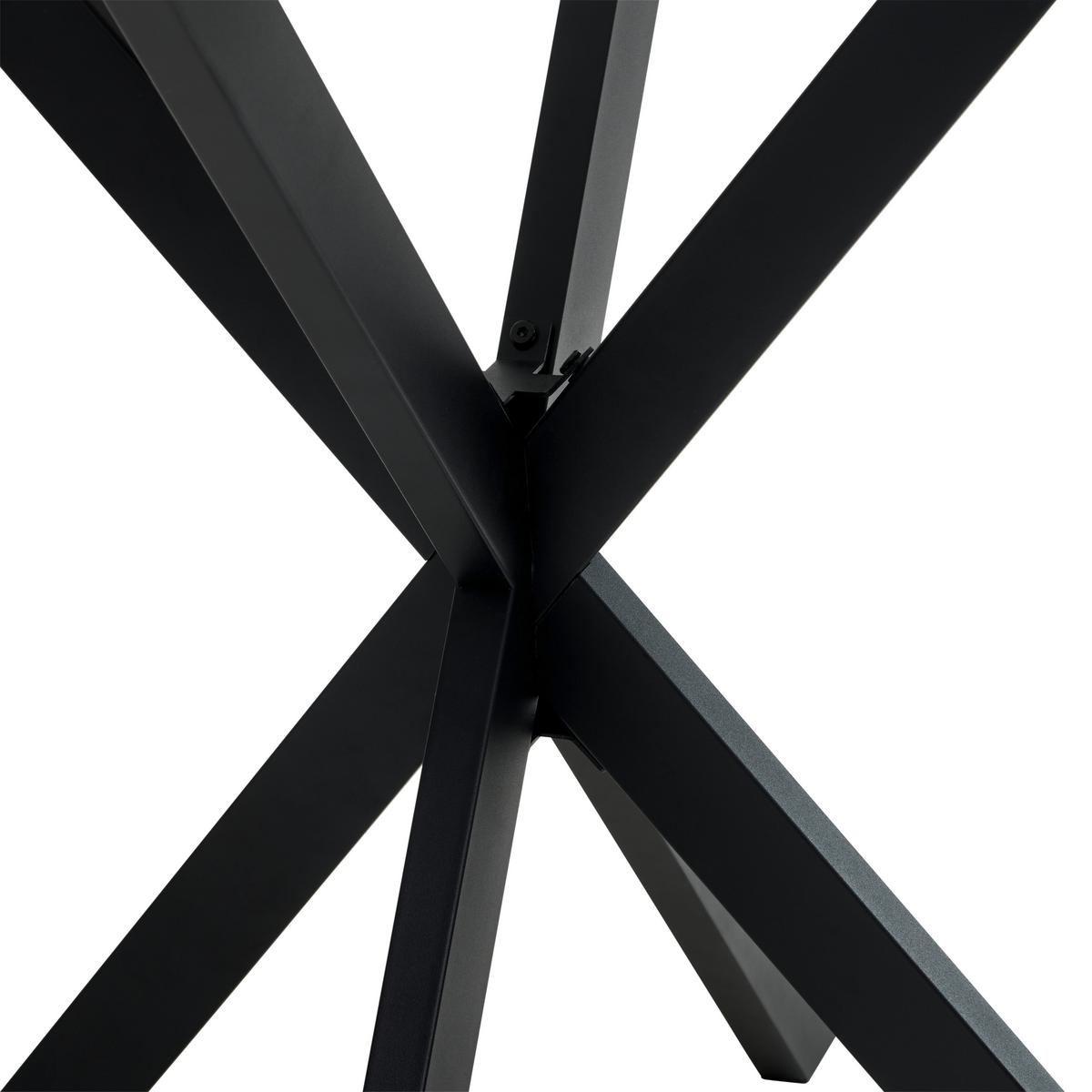 Esstisch Monte - Schwarz/Weiß, MODERN, Holzwerkstoff/Metall (80/80/75cm) - MID.YOU