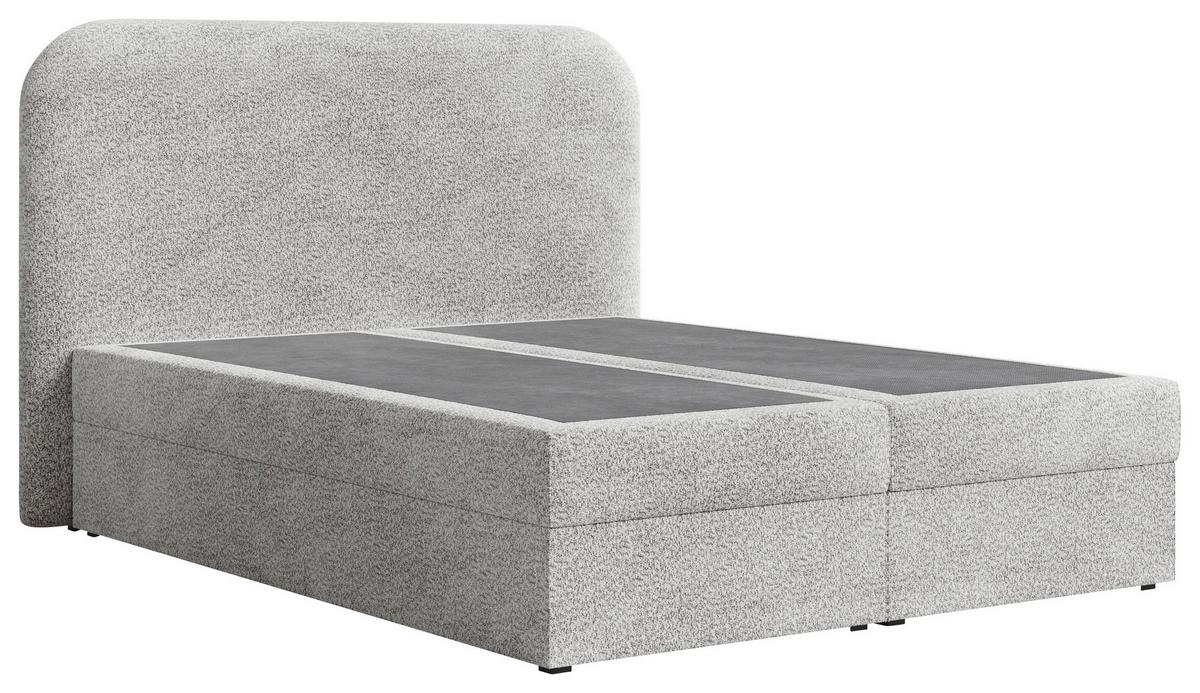 BOXBETT London Grau 160x200cm - Schwarz/Grau, MODERN, Holz/Kunststoff (160/200cm) - MID.YOU
