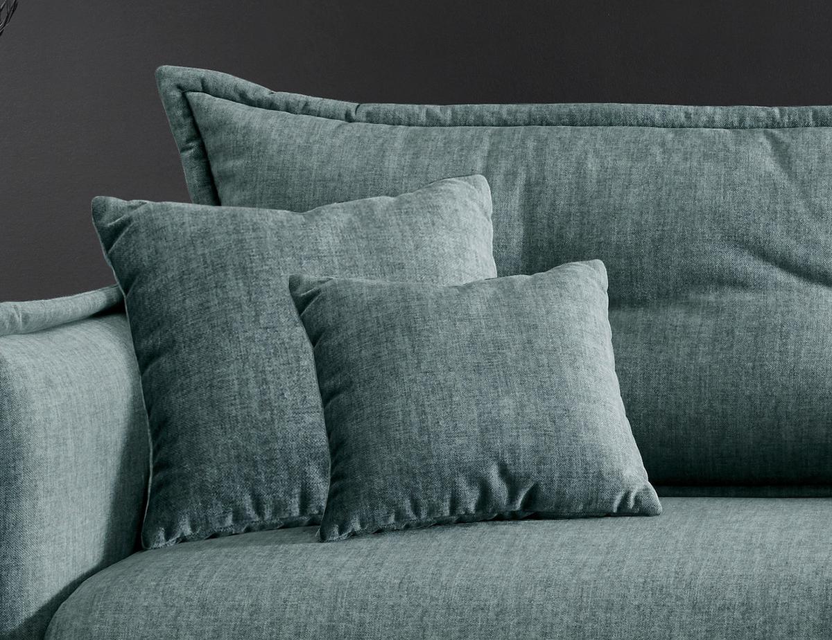 Ecksofa Lava Hellblau S: 255/180 cm - Türkis/Schwarz, MODERN, Textil (255/180cm) - Livetastic