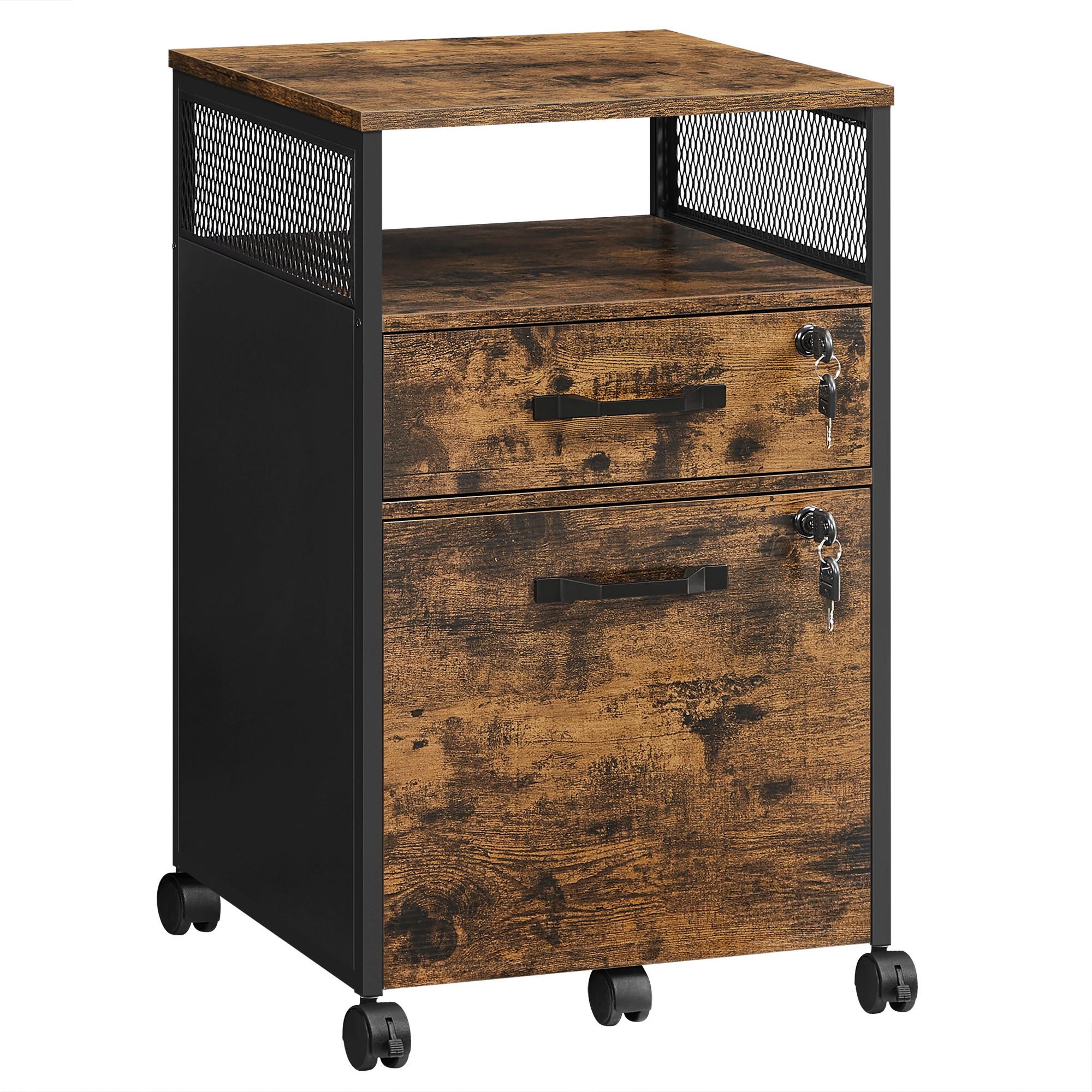 ROLLCONTAINER Iron B: 44 cm Braun/Schwarz