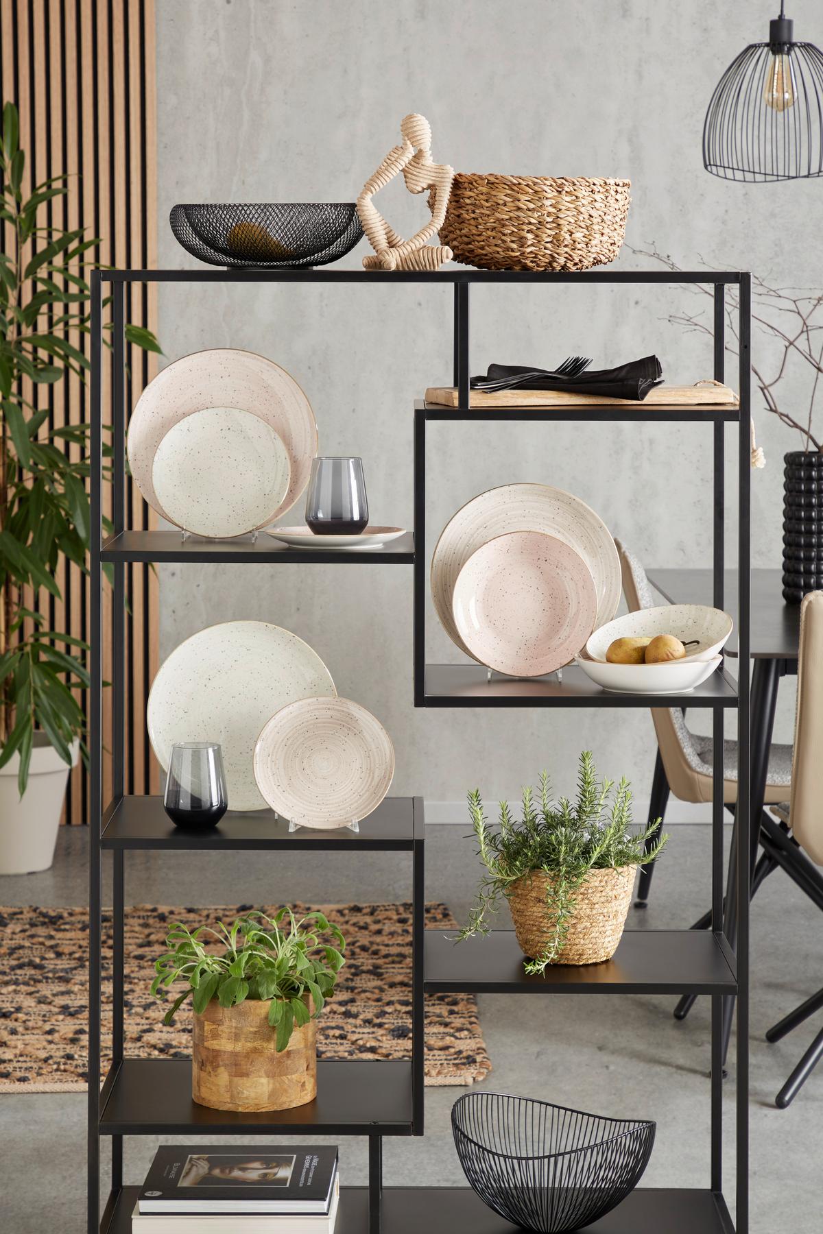 Tafelservice Malina 6 Personen Geschirr Set - Hellbraun/Hellrosa, MODERN, Keramik - Luca Bessoni