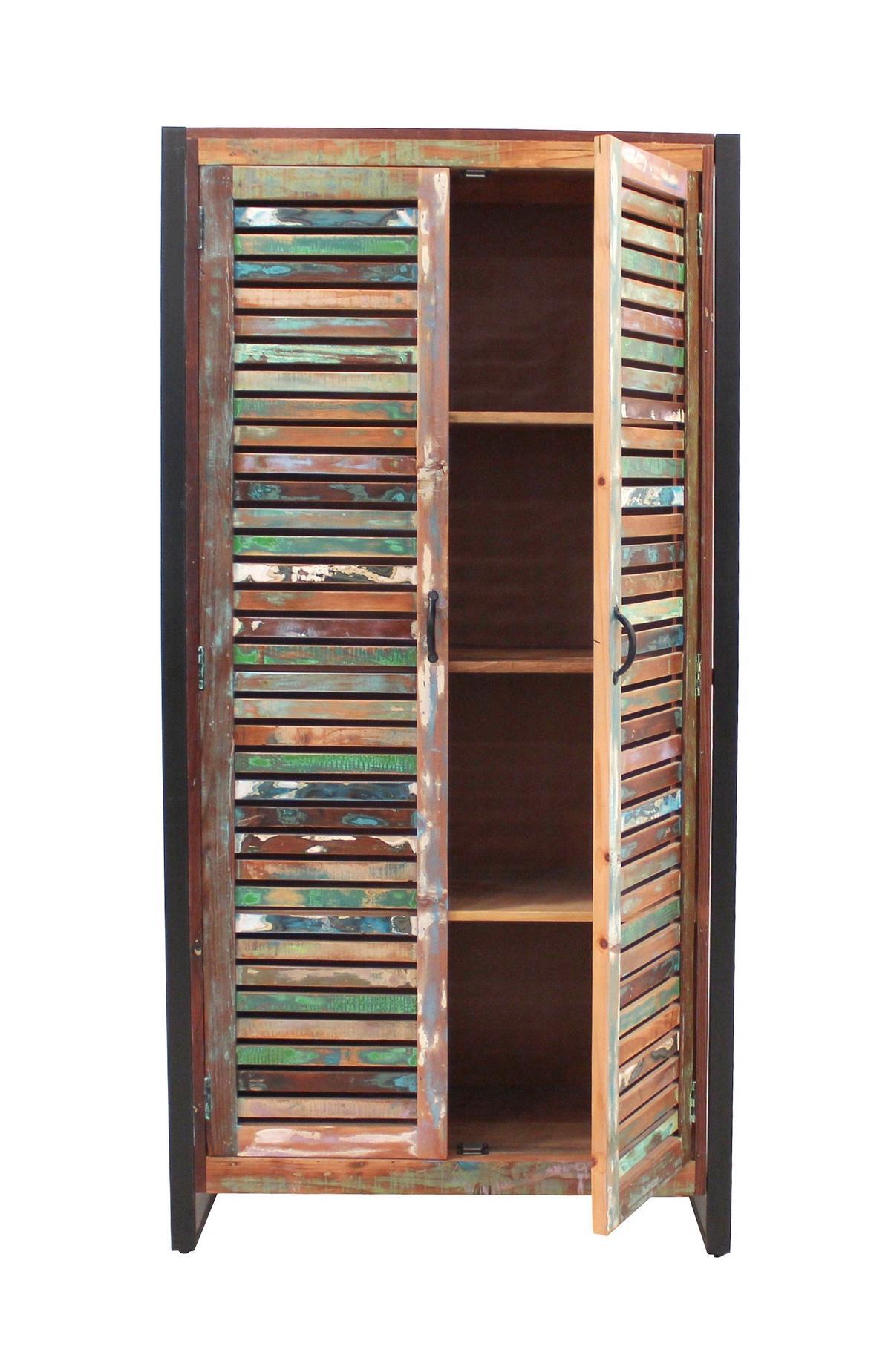GARDEROBENSCHRANK Multicolor/Schwarz B: 90cm - Multicolor/Schwarz, Design, Holz/Metall (90/180/45cm) - MID.YOU