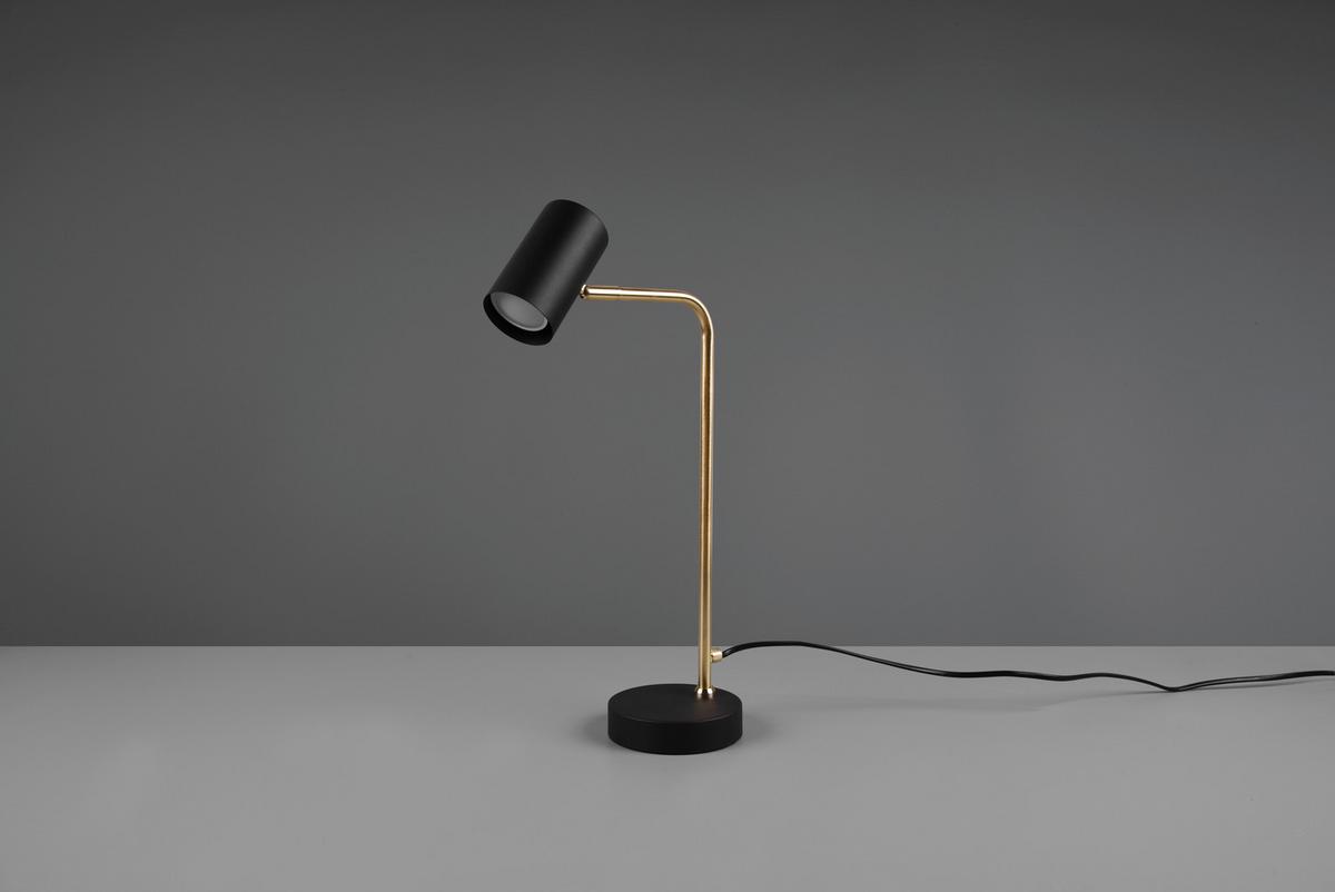 Tischlampe Marley Messingfarben/Schwarz - Messingfarben/Schwarz, Design, Metall (45/12/25cm) - Trio Leuchten