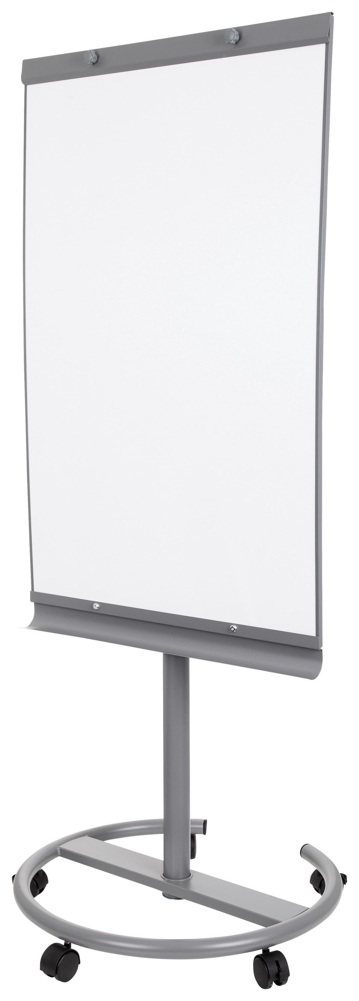 Whiteboard Multiboard - Silberfarben/Weiß, Basics, Kunststoff/Metall (65,5/133-190/60cm) - MID.YOU