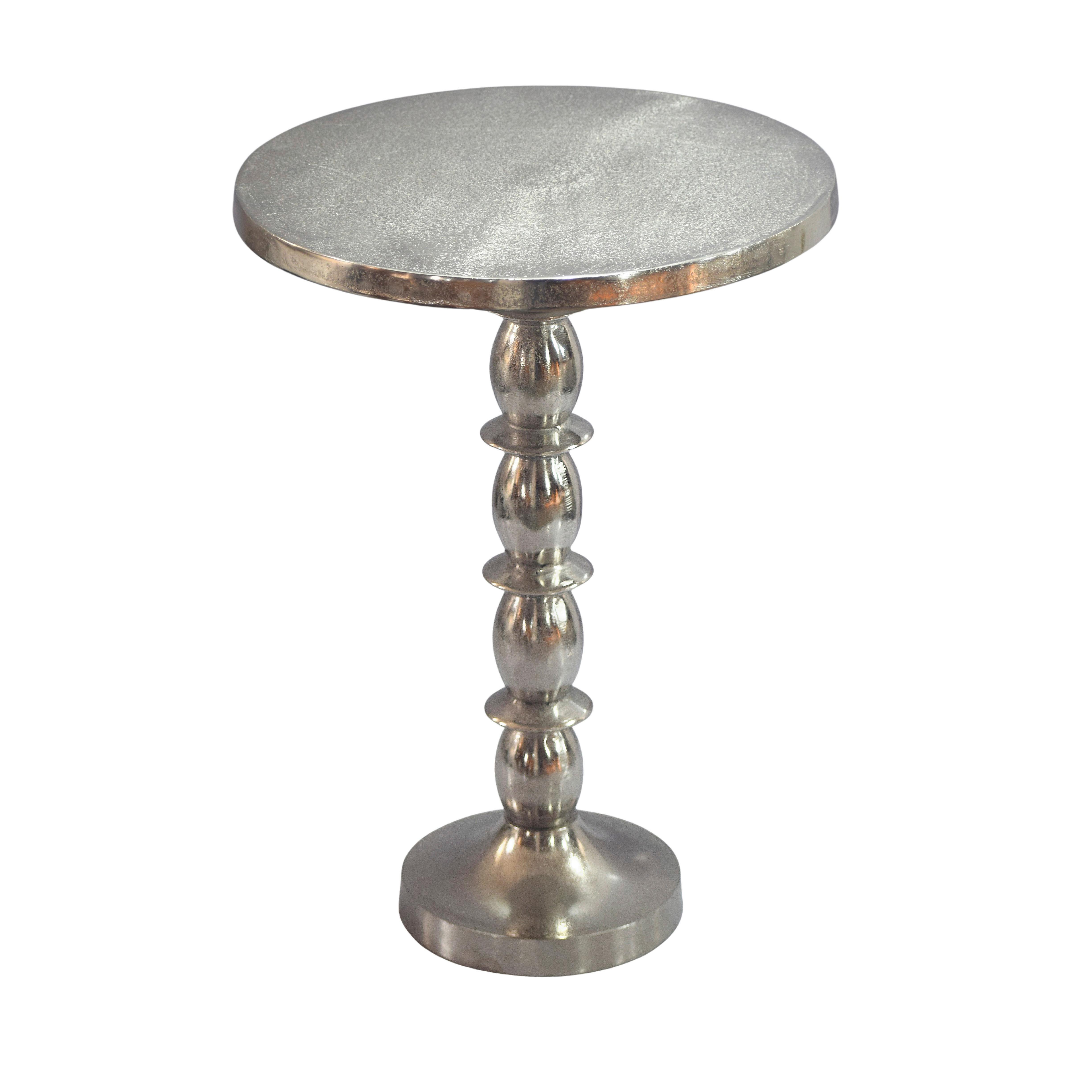 BEISTELLTISCH Silberfarben B: 40cm - Silberfarben, Design, Metall (40/40/56cm) - MID.YOU
