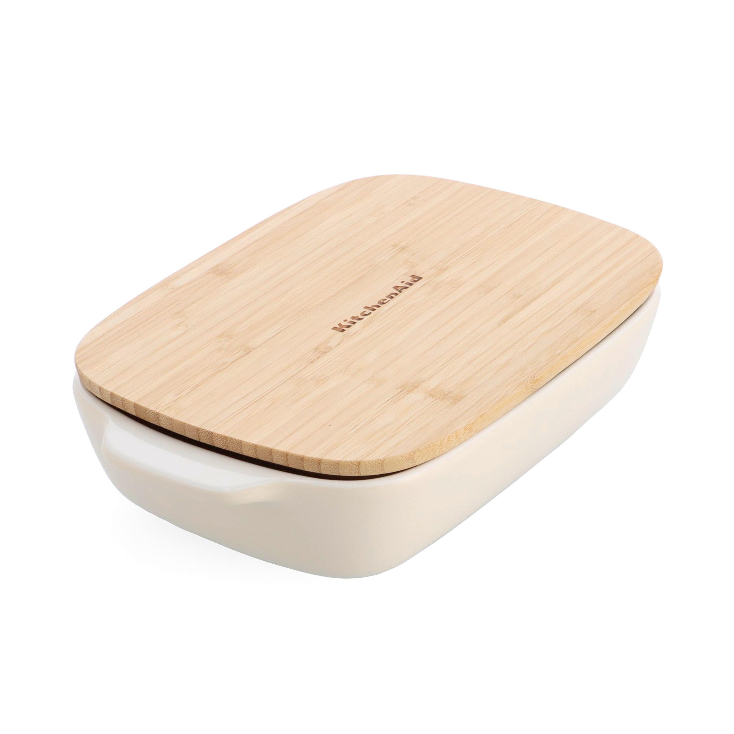 Auflaufform Stoneware Creme/Weiß B: 18,8 cm - Creme/Weiß, Basics, Naturmaterialien/Keramik (18.8cm) - Kitchenaid