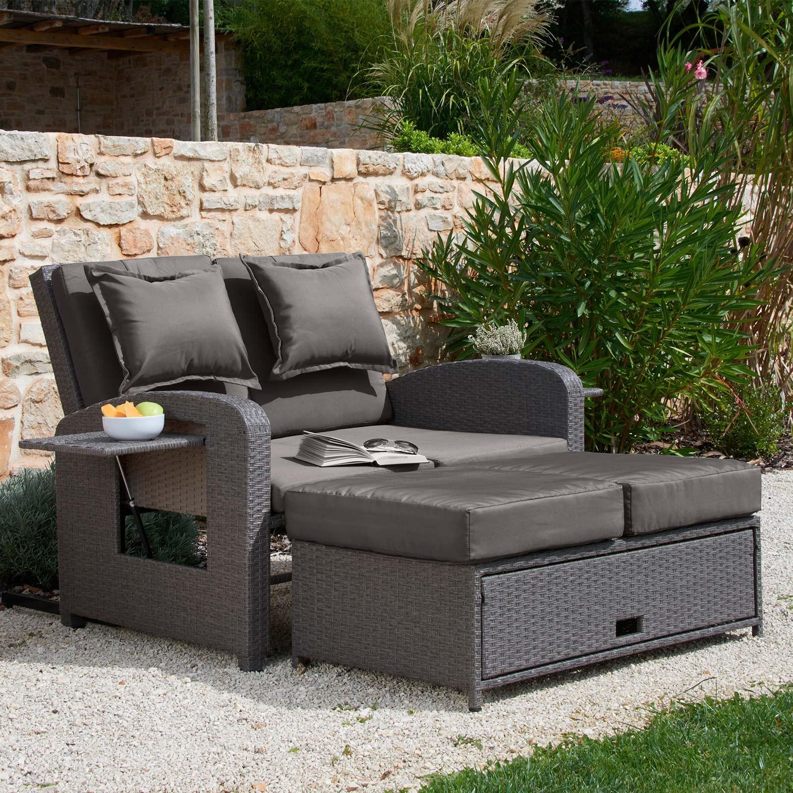 Loungesofa Bahia Rondo mit Kissen und Auflage