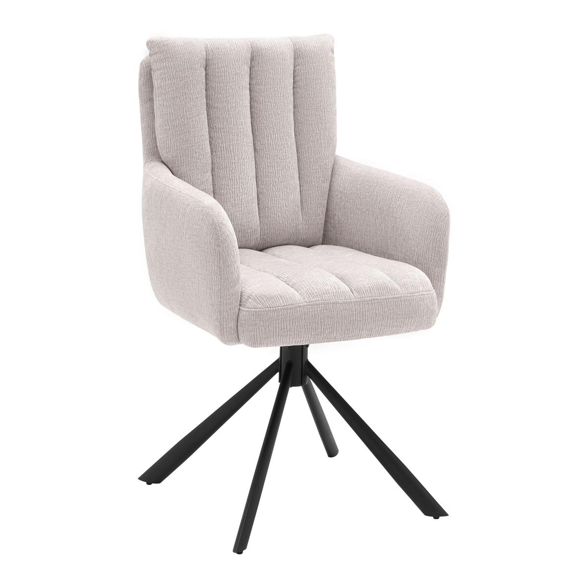 ŽIDLE S PODRUČKAMI CHARLOTTE -TREND- - černá/světle šedá, Moderní, kov/textil (61/96/67cm) - Mömax