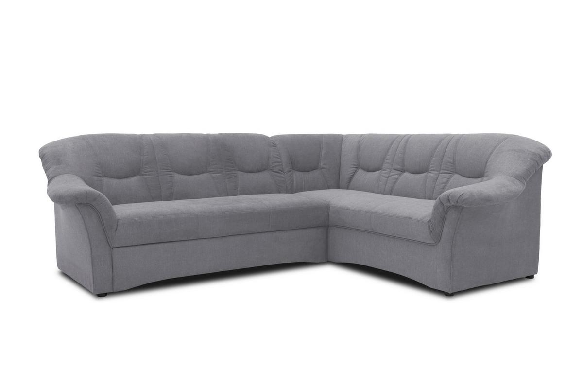 Ecksofa Sarafina Dunkelgrau S: 240x190 cm - Dunkelgrau/Schwarz, KONVENTIONELL, Textil (240/190cm) - MID.YOU