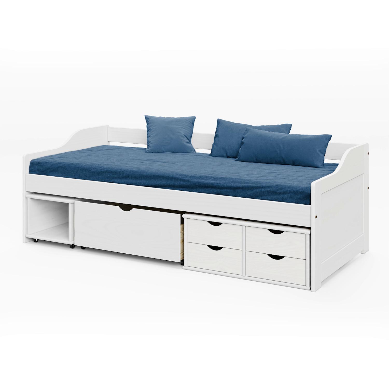 BETT BETT 205X97 CM AUS KIEFERNHOLZ - Weiß, Basics, Holz (90/200cm) - Livetastic