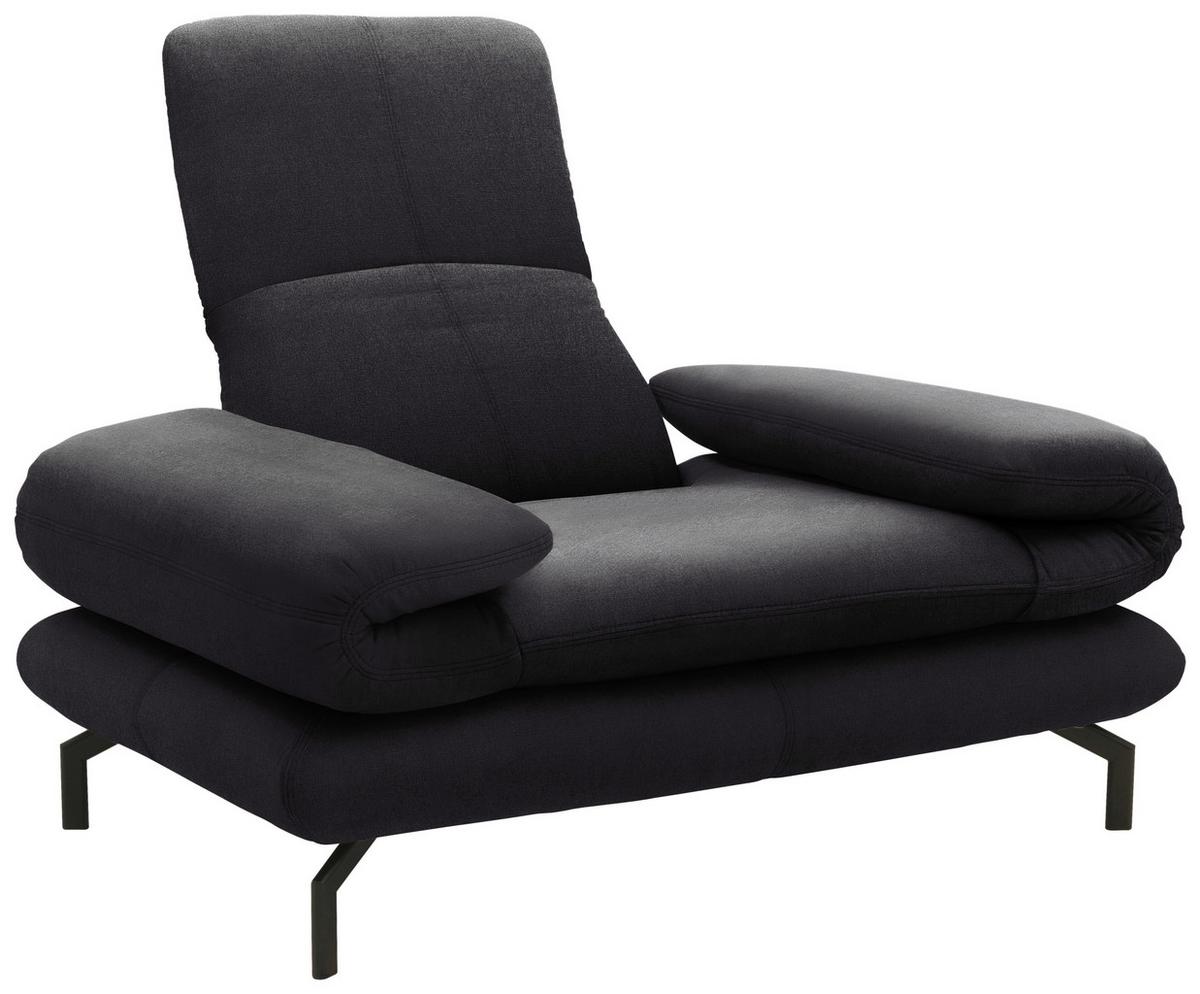 Sessel Looks Xiii - Anthrazit/Schwarz, Design, Textil (139 (197)/83 (110)/98cm) - LOOKS by W.Joop