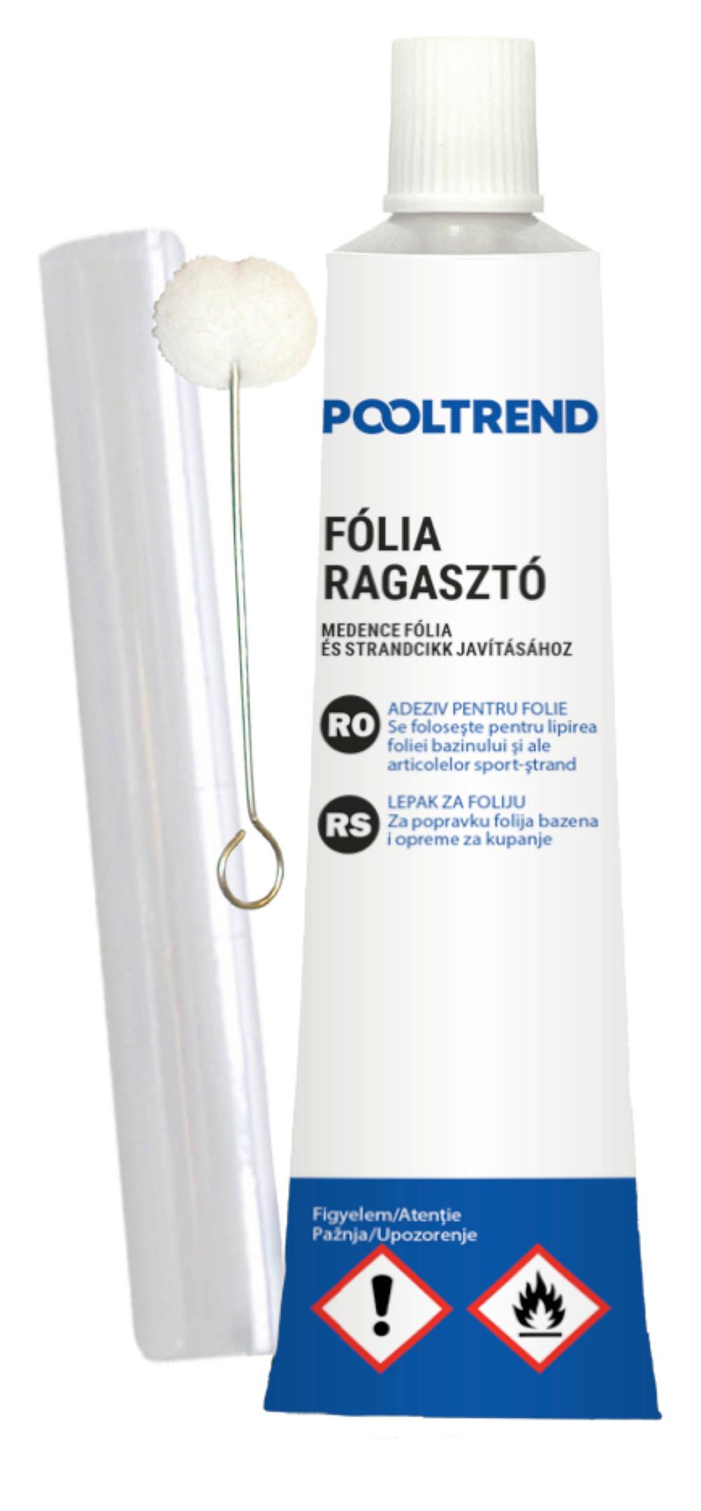 Fóliaragasztó Medencéhez Pooltrend - sárga/világoskék, Basics, műanyag/fém (30ml)