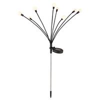 Solarleuchte Mit Erdspieß Schwarz Barbara H: 70cm - Opal/Schwarz, KONVENTIONELL, Kunststoff/Metall (20/12/70cm) - Ondega