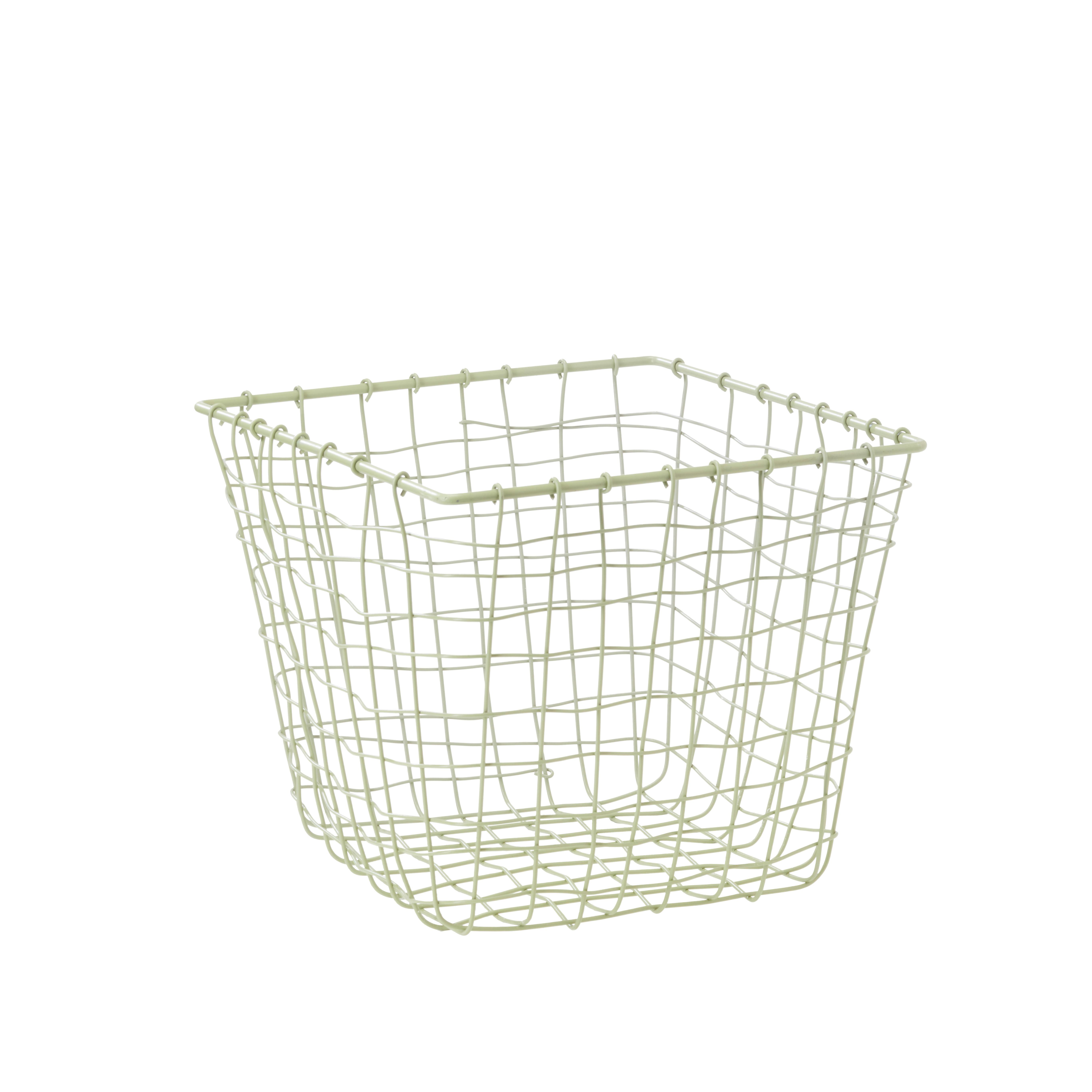 Koš Adela, 22/20cm - jadeitově zelená, Design, kov (22/20cm)
