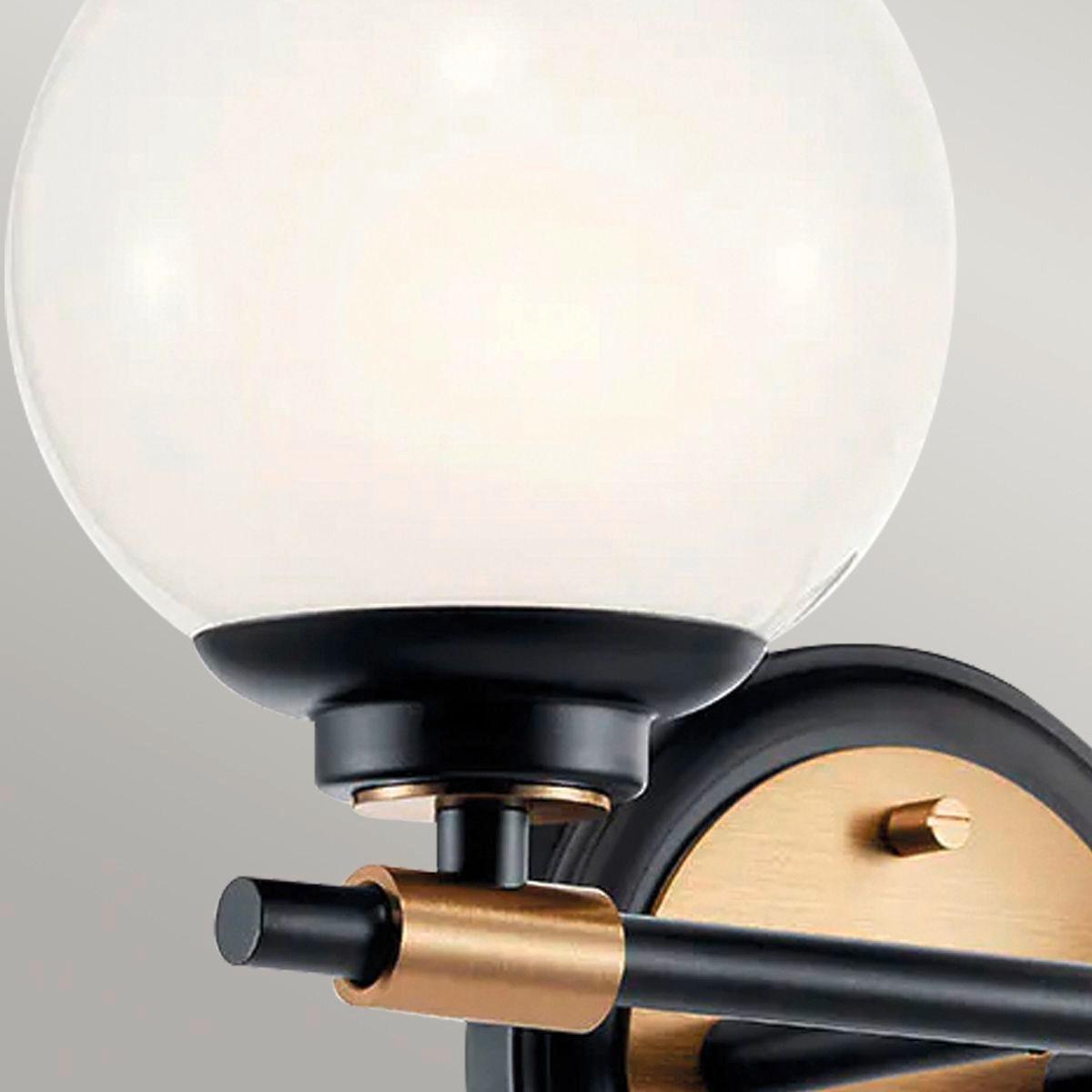 Fürdőszobai Falilámpa Kl-Benno2-Bk-Cpz - Pezsgő/fekete, Konventionell, üveg/fém (22,2/37,3/16.6cm) - Elstead Lighting