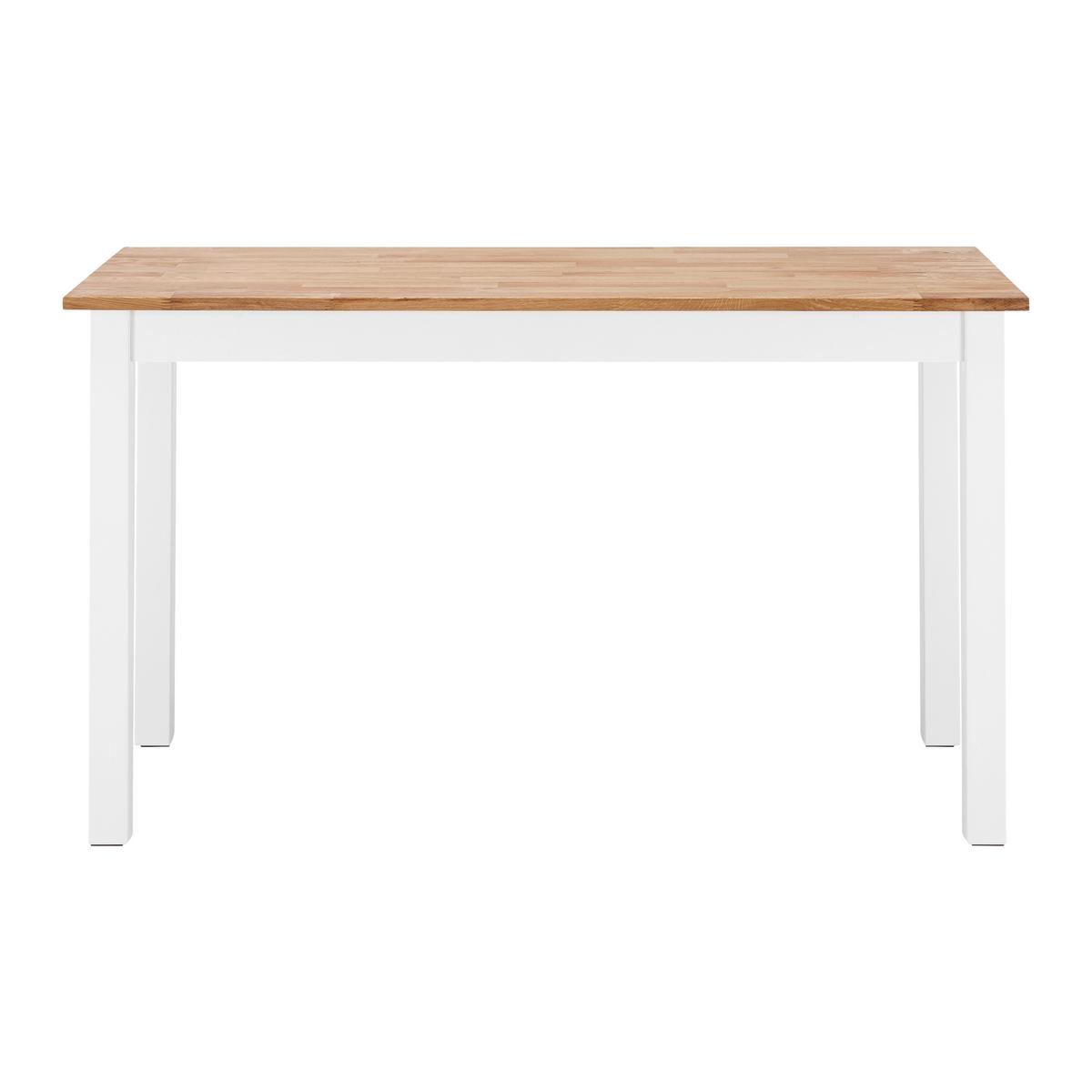 Jídelní stůl ANTALIA bílý 120x60 cm - bílá/přírodní barvy, Moderní, dřevo (120/60/75cm) - Bessagi Home