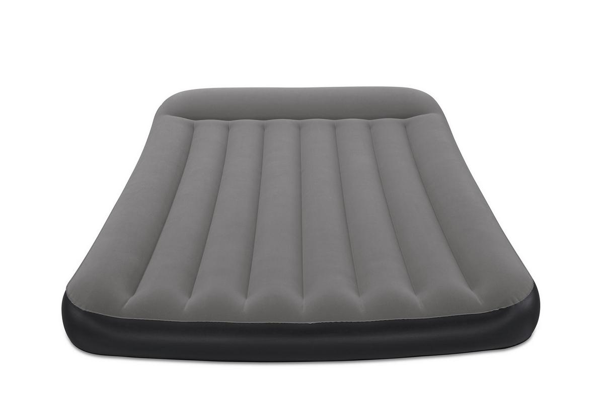 Luftbett Lisha 191x137x30 cm Bis 300kg, inkl. Pumpe - Dunkelgrau/Schwarz, KONVENTIONELL, Kunststoff/Metall (191/137/30cm) - Bestway