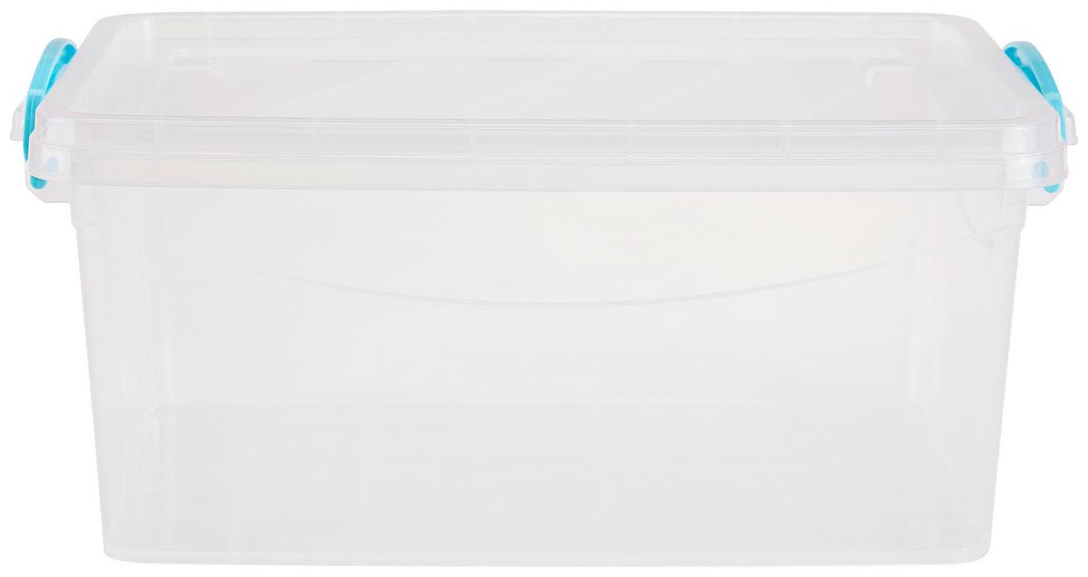 Tárolódobozszett Daris - áttetsző/kék, Basics, műanyag (37/24,5/15cm) - Homezone