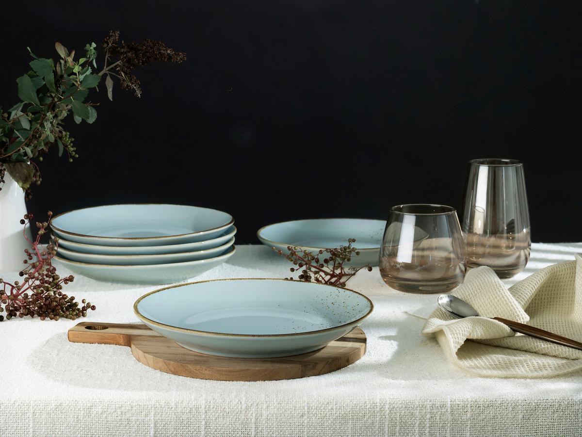 DESSERTTELLERSET 22067 NATURE COLLECTION - Pastellblau, Trend, Keramik (21cm) - Creatable