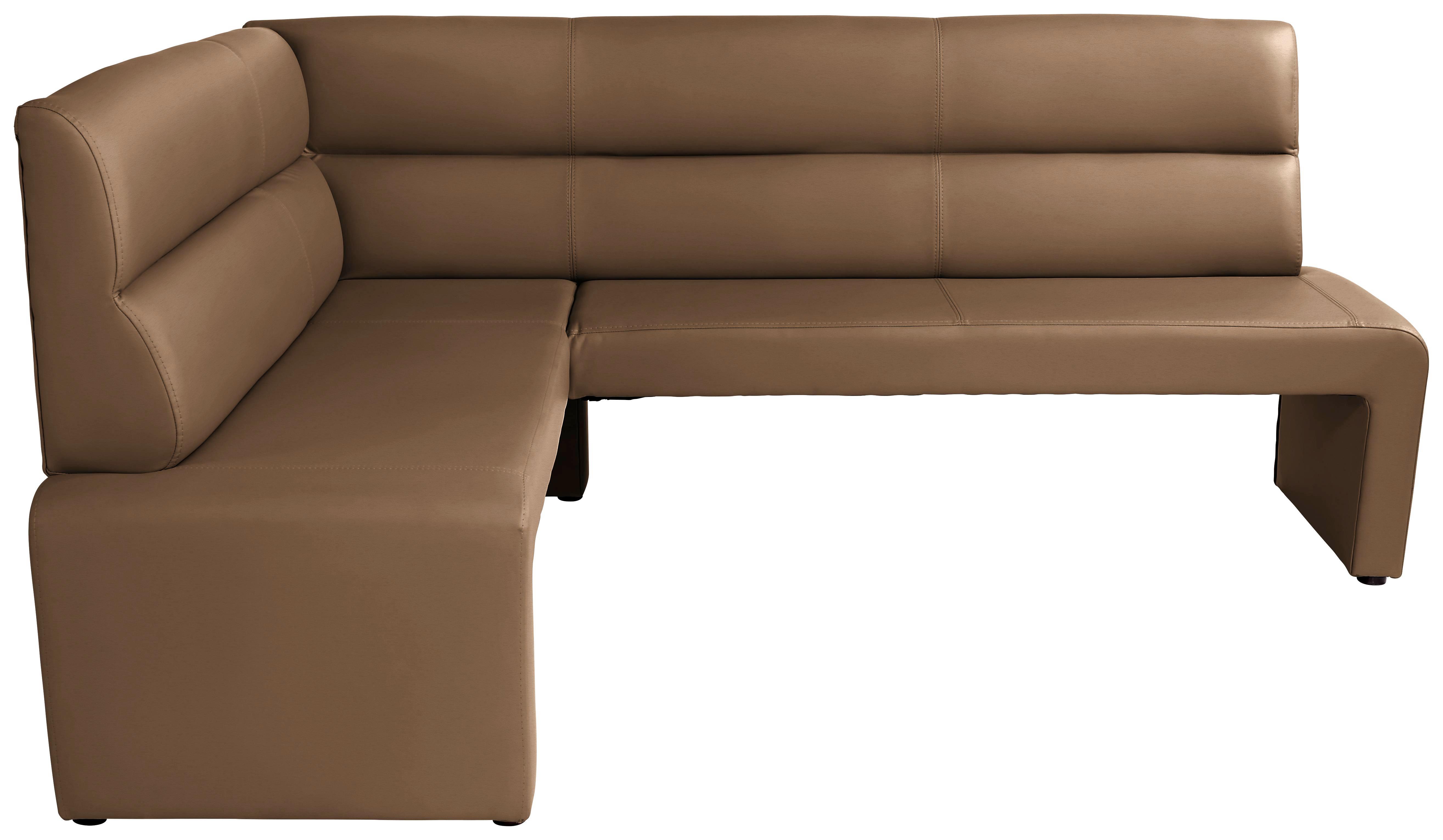 Eckbank Valentina - Braun/Grau, KONVENTIONELL, Holzwerkstoff (160/200cm)