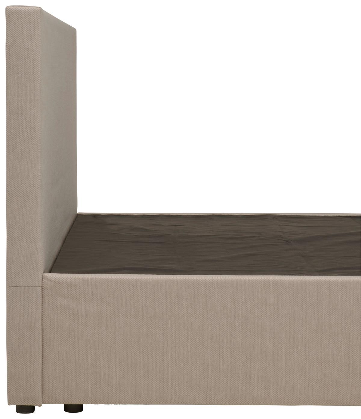 Boxbett Mit Topper 160x200 Cm Carolina Sandfarben - Sandfarben/Schwarz, Basics, Holz/Textil (160/200cm) - P & B