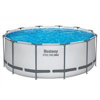 Pool Martina - Blau/Hellgrau, KONVENTIONELL, Kunststoff/Metall (366/122cm) - Bestway