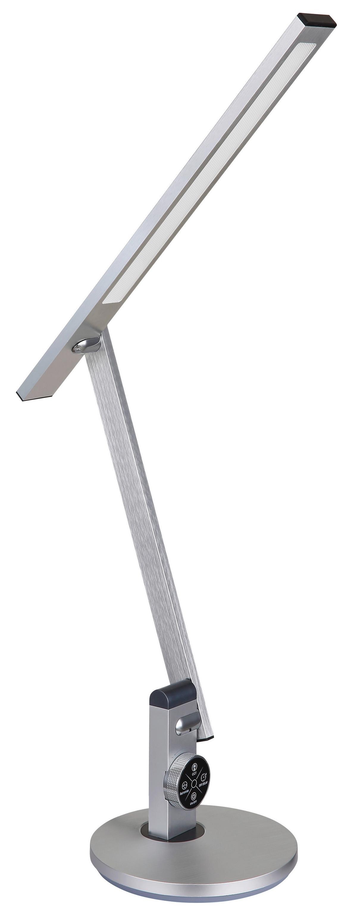 LED-Schreibtischleuchte 58442 - Silberfarben/Opal, Design, Kunststoff/Metall (63,5/19/49,9cm) - Globo