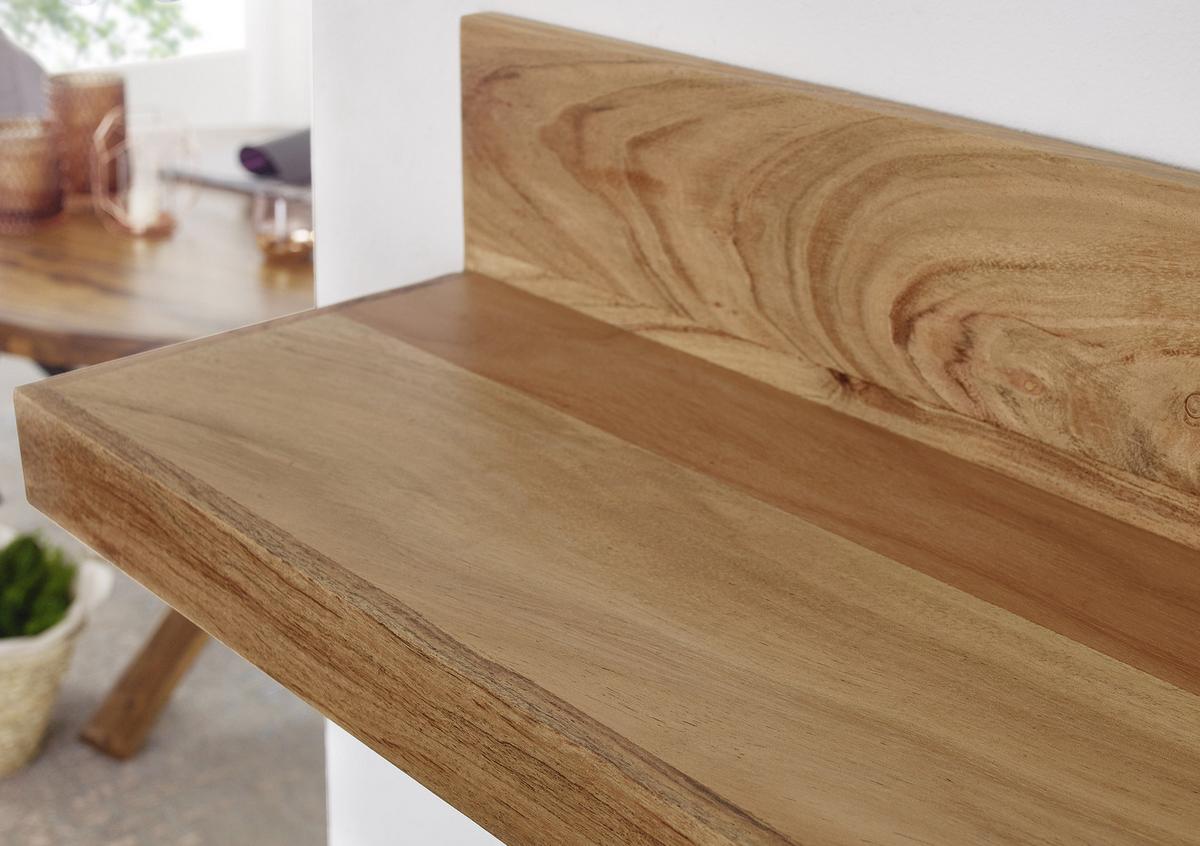 Wandregal Massiv Mumbai B: 160 cm Akaziefarben - Akaziefarben, MODERN, Holz (160/17/24cm) - MID.YOU