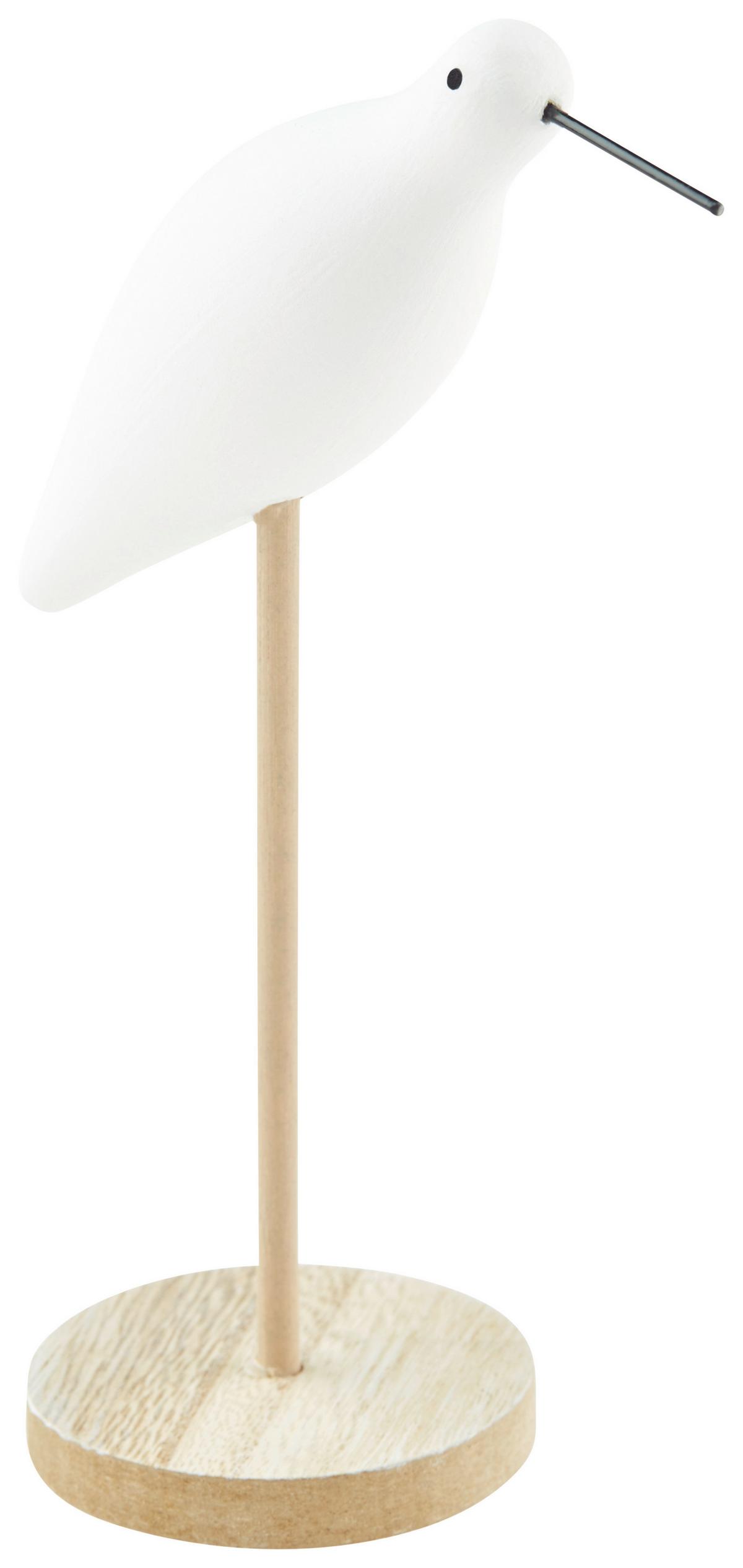 Dekovogel H: Ca. 17cm, Sigga - Naturfarben/Weiß, MODERN, Holz (12/6/17cm)