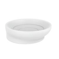 Vanička na mýdlo Hug, 9,5/2,9cm, bílá - bílá, Moderní, plast (9,5/2,9cm) - Premium Living