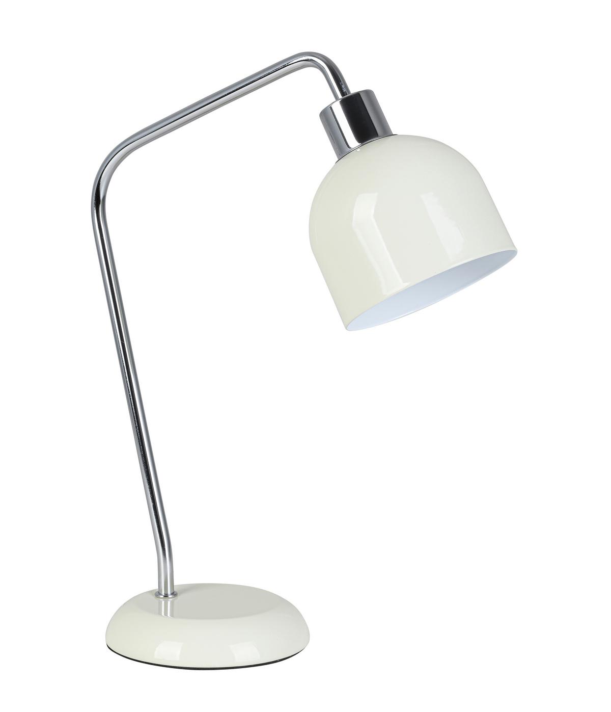STOLNÁ LAMPA ILKA - biela/chrómová, Modern, kov/plast (27/12/35cm) - Mömax