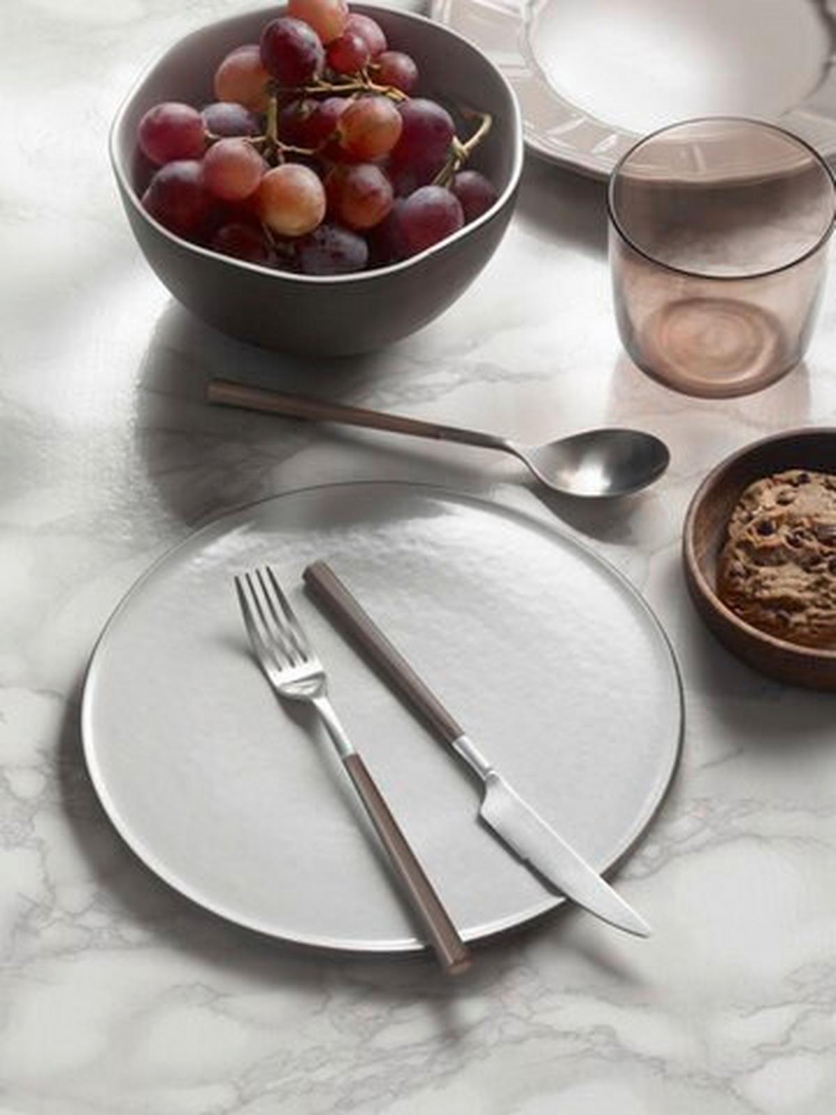 sada príborov HIVE - sivohnedá/farba ušľachtilej ocele, Basics, kov/plast (25,5/7/5,3cm) - Pintinox