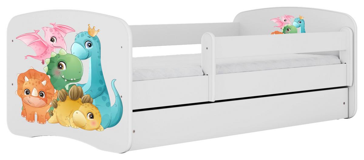 Kinder-/Juniorbett Babydreams inkl. Matratze 80x160 - Birkefarben/Weiß, MODERN, Holz/Holzwerkstoff (80/160cm) - MID.YOU
