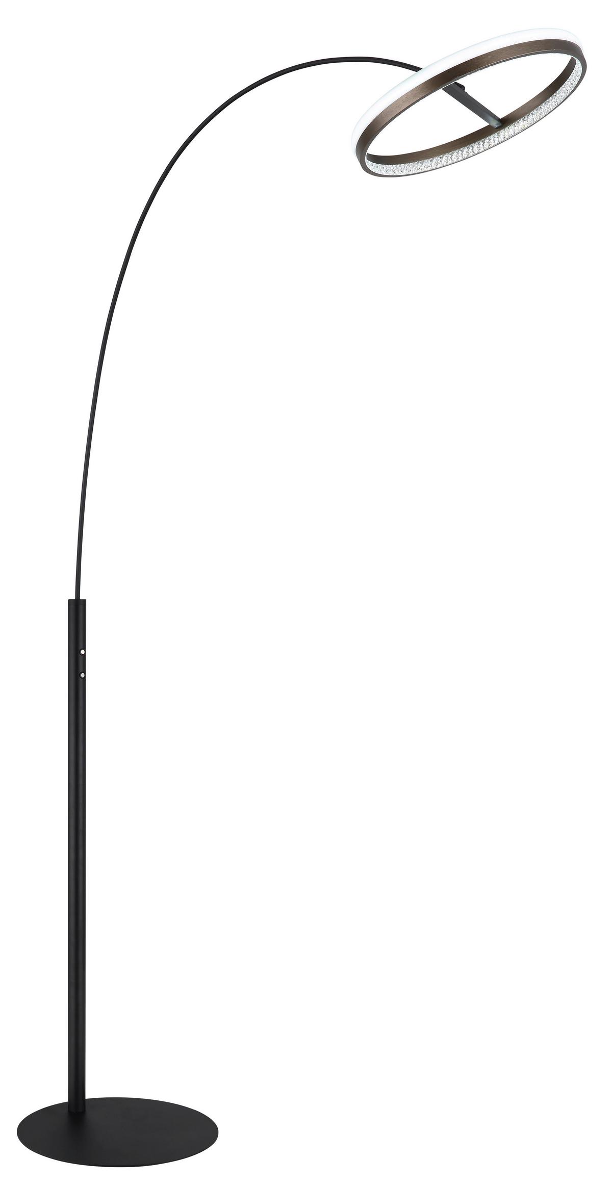 LED-STEHLEUCHTE 67179S DELLA - Klar/Dunkelgrau, Design, Kunststoff/Metall (92,5/39,5/190,4cm) - Globo