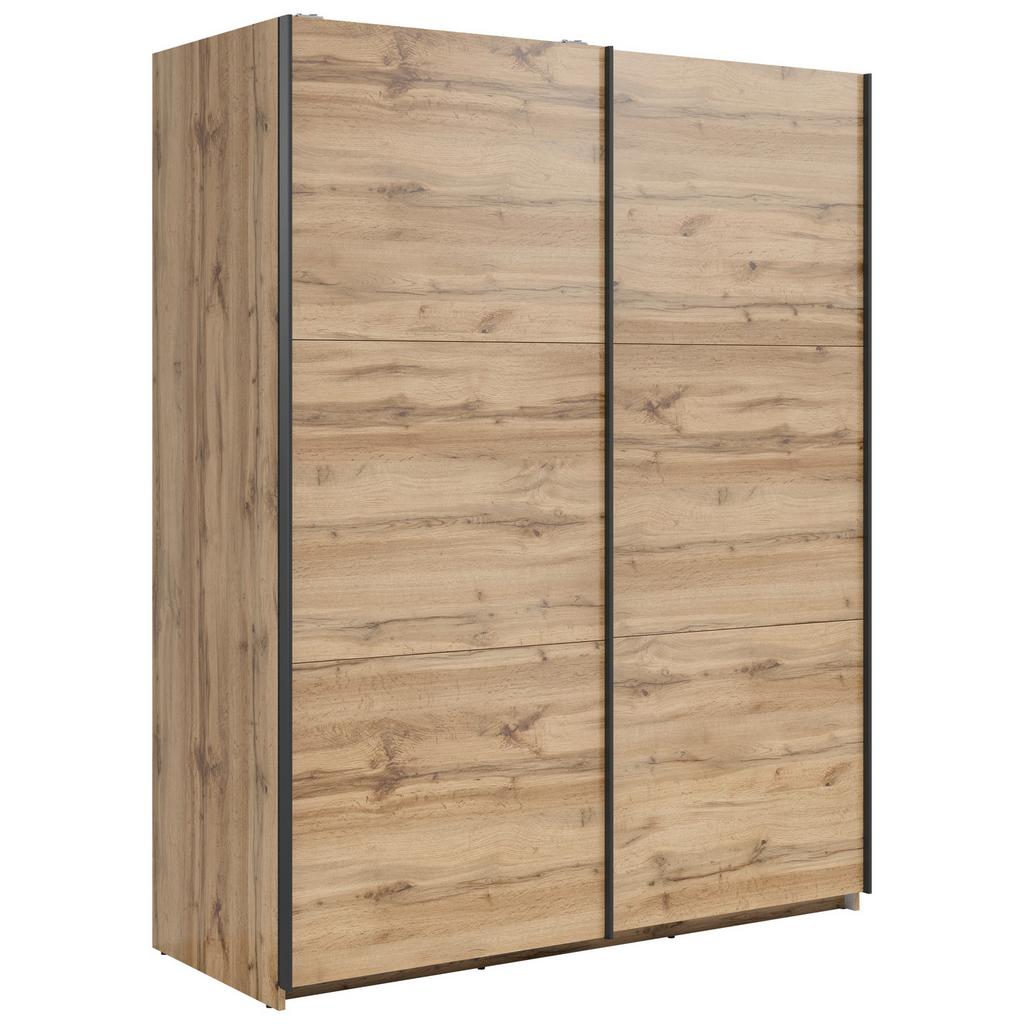 Schwebetürenschrank 153,5cm Tetrix, Eiche