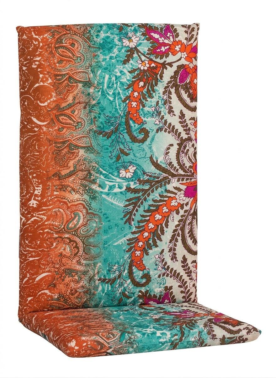 Sesselauflage Hochlehner Bunt Gestreift - Multicolor, Basics, Textil (117/46/4cm)